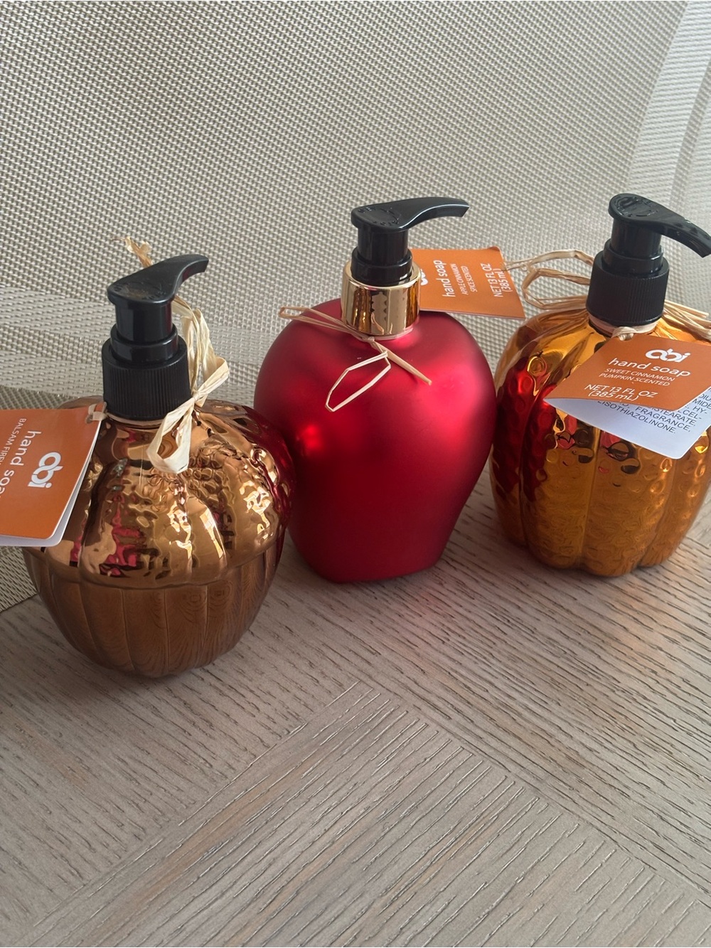3 Fall Harvest Pumpkin Hand Soap Dispenser 13oz NEW Seasonal Holiday